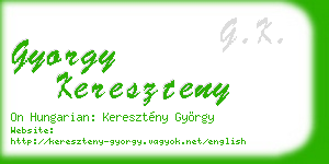 gyorgy kereszteny business card